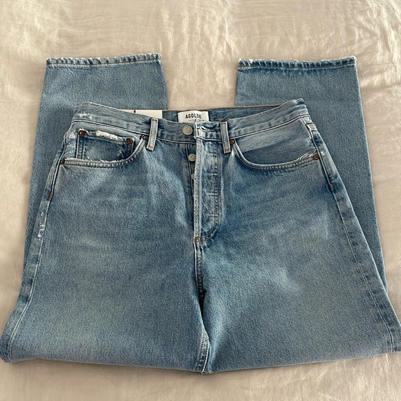 NWT Agolde 90s Crop Mid Rise Loose Straight in Replica. Size 27. - Picture 7 of 8